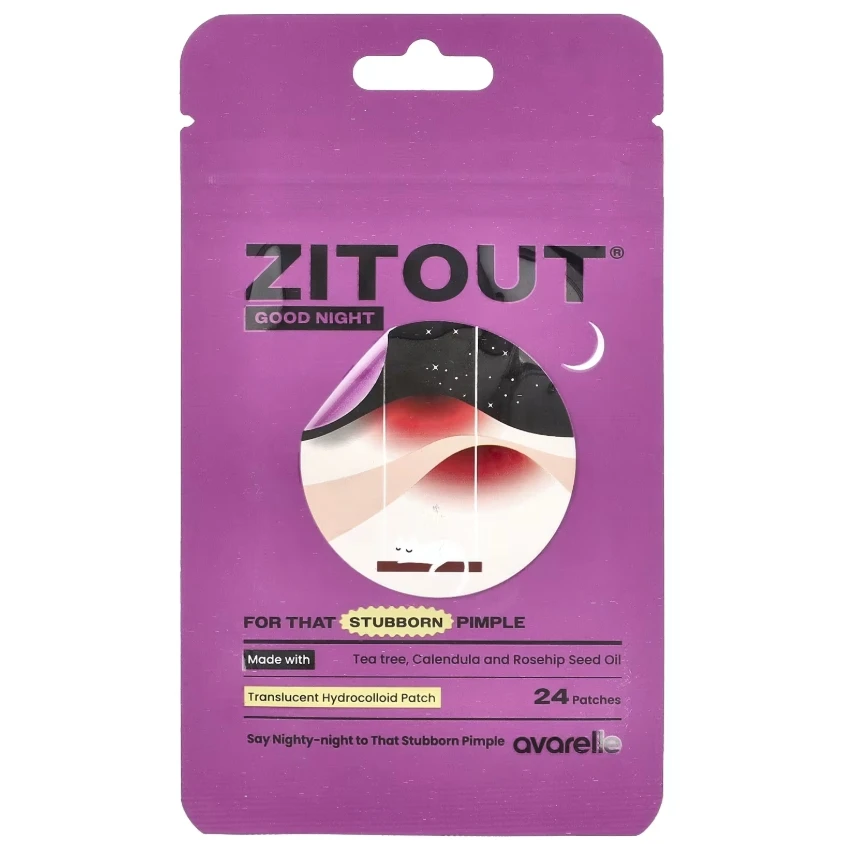 لاصقات حبوب البشرة الليلية, عدد 24 قطعة لاصقة, ZITOUT