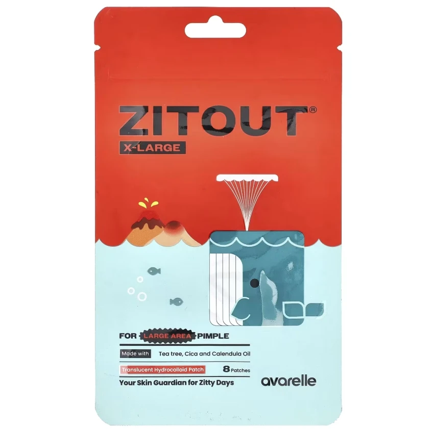 لاصقات حبوب البشرة و الجسم, حجم كبير, عدد 8 لاصقات, ZITOUT