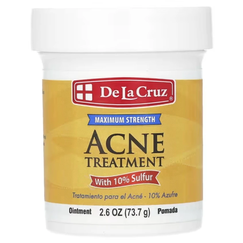 مرهم علاج حب الشباب مع 10% كبريتات، للفعالية القصوى(73.7 جم), دي لا كروز