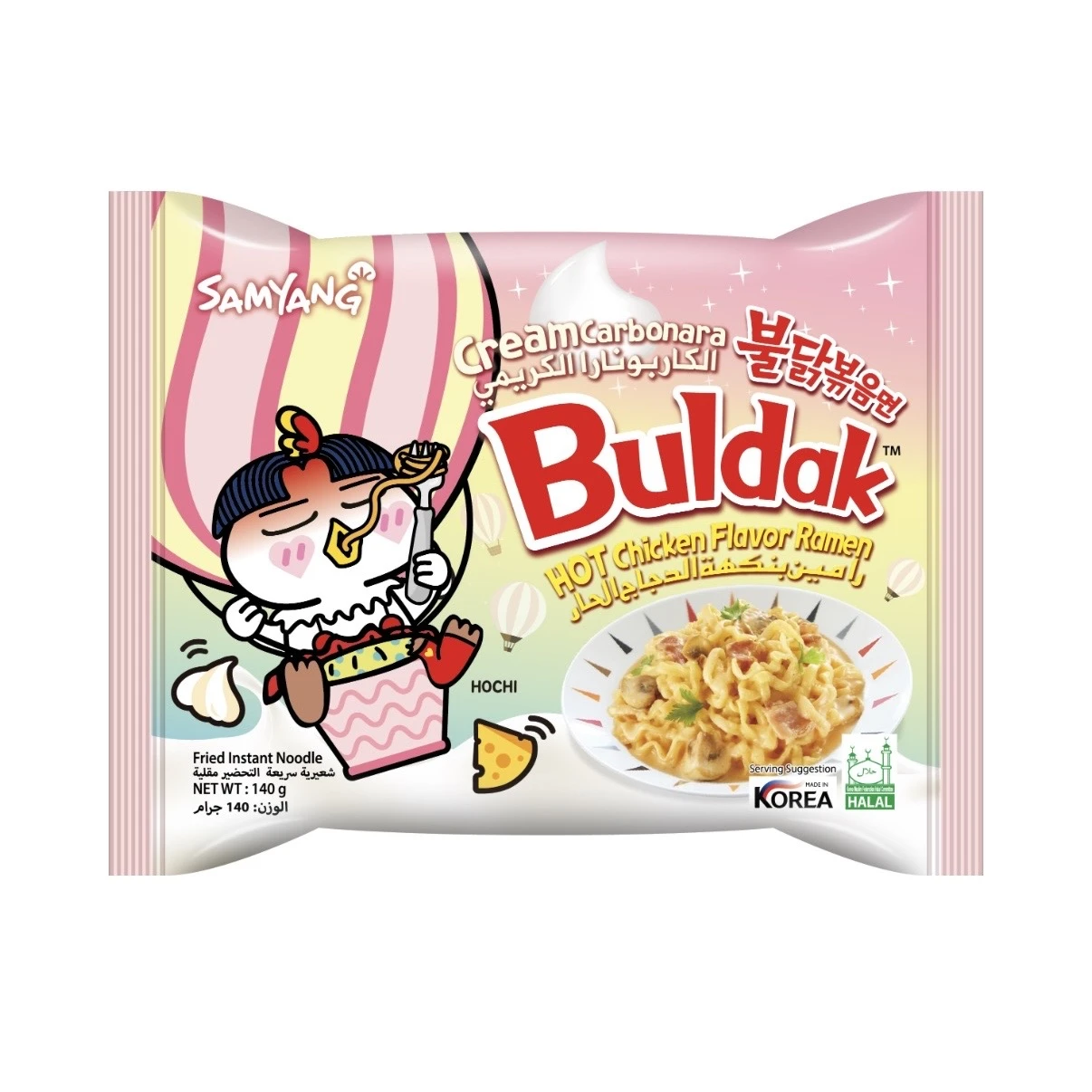 رامن بنكهة الكاربونارا الكريمي