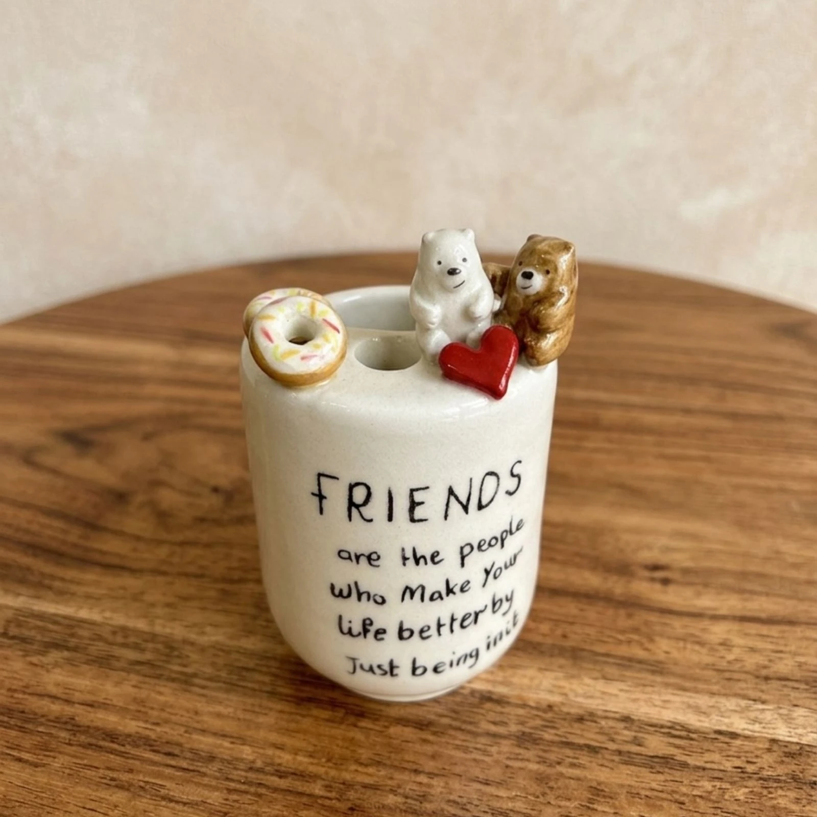 كوب الدببه الاصدقاء (straw mug)  - 230 مل